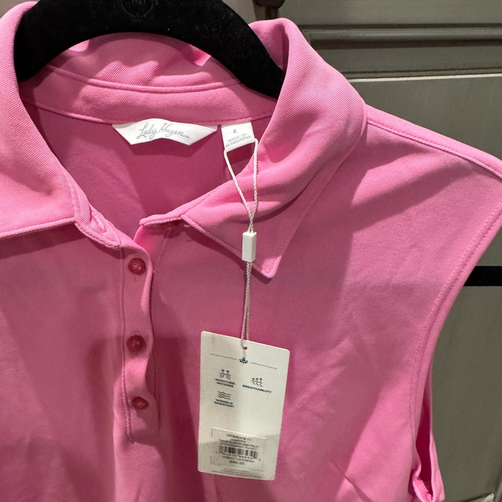 Lady Hagen Pink Sleeveless Blouse